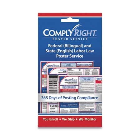 Consolidated Stamp Comply, LABOR LAW POSTER SERVICE, inSTATE LABOR LAWin, 4W X 7H 098434